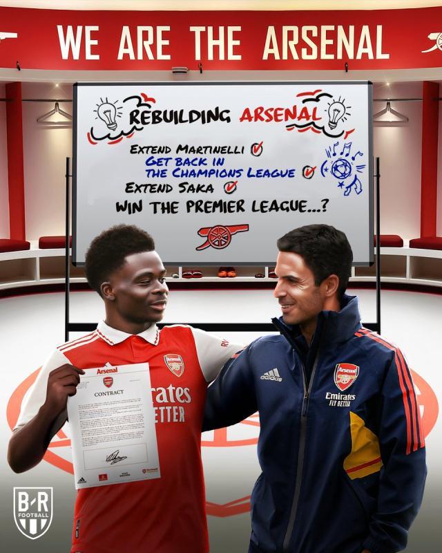 续约萨卡留住复兴希望，阿森纳的未来是年轻人的
